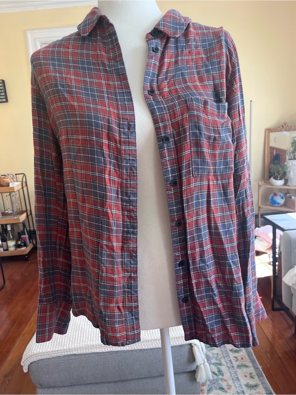 Treasure & Bond Soft Plaid Button-Up Shirt